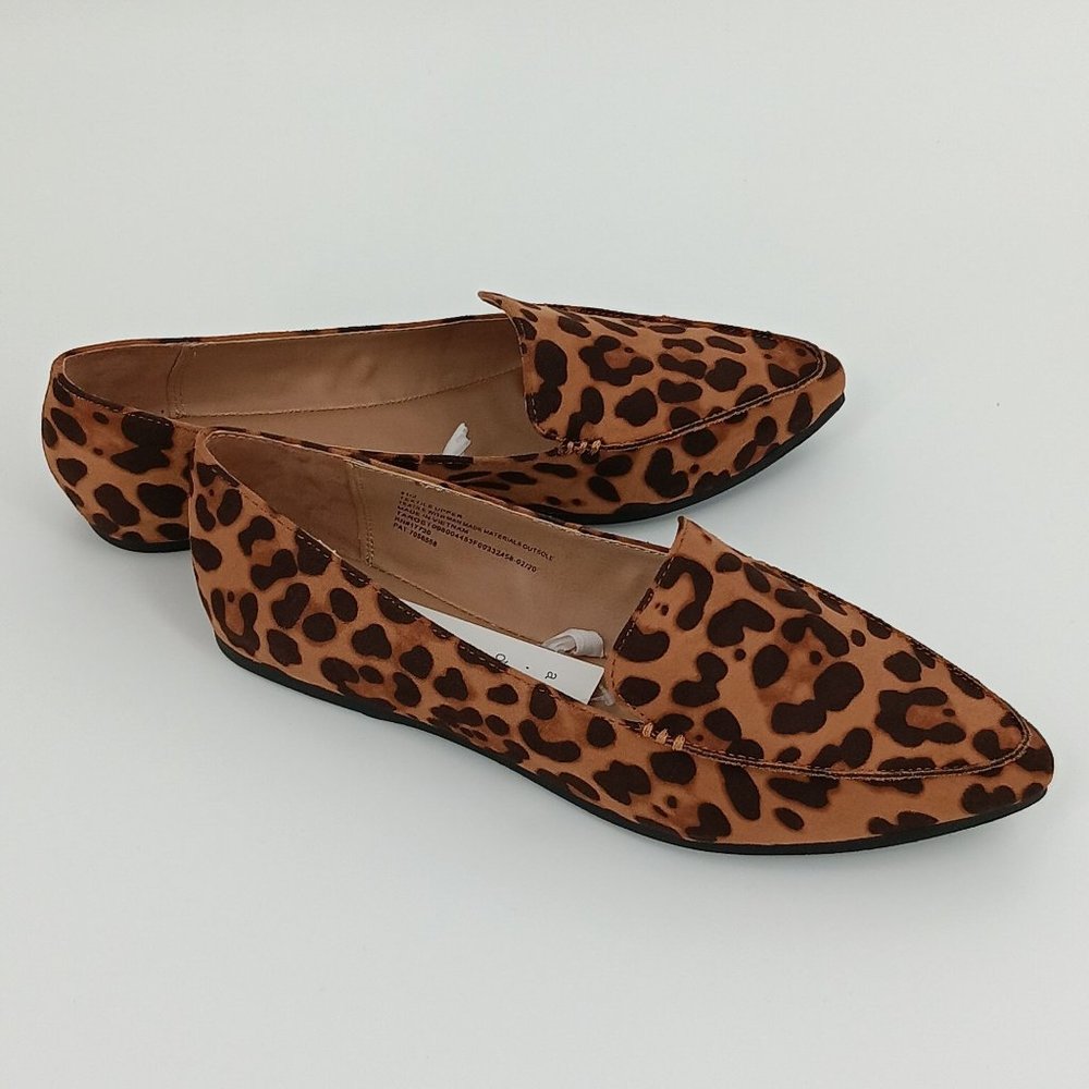 A NEW DAY MICAH LEOPARD POINTY TOE LOAFERS